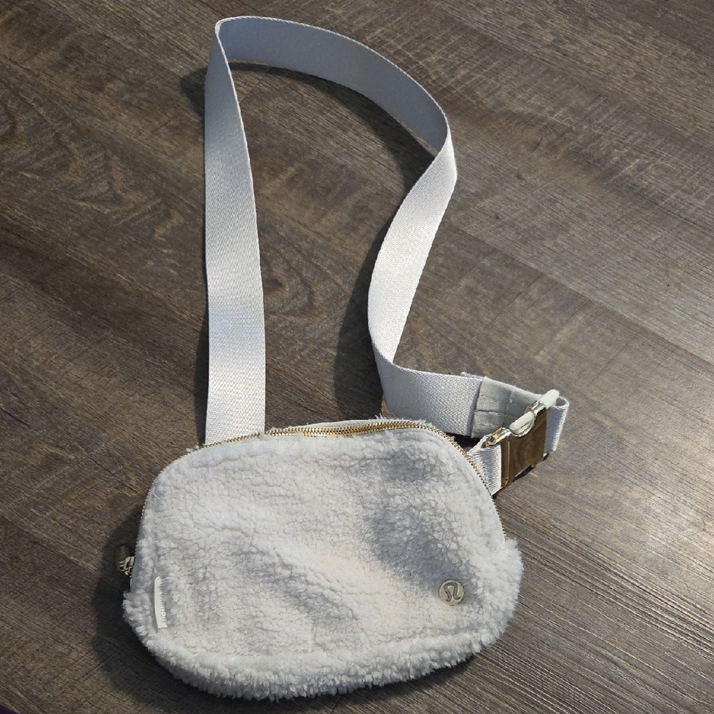 lululemon athletica Cream Sherpa Crossbody Bag